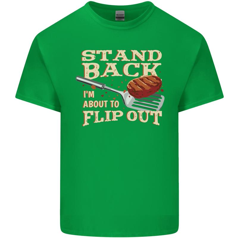Flip Out Funny BBQ Grill Kids T-Shirt Childrens Irish Green