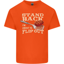Flip Out Funny BBQ Grill Kids T-Shirt Childrens Orange