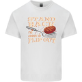 Flip Out Funny BBQ Grill Kids T-Shirt Childrens White