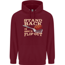 Flip Out Funny BBQ Grill Mens 80% Cotton Hoodie Maroon