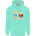 Flip Out Funny BBQ Grill Mens 80% Cotton Hoodie Peppermint