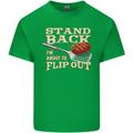 Flip Out Funny BBQ Grill Mens Cotton T-Shirt Tee Top Irish Green