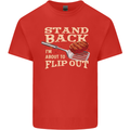 Flip Out Funny BBQ Grill Mens Cotton T-Shirt Tee Top Red