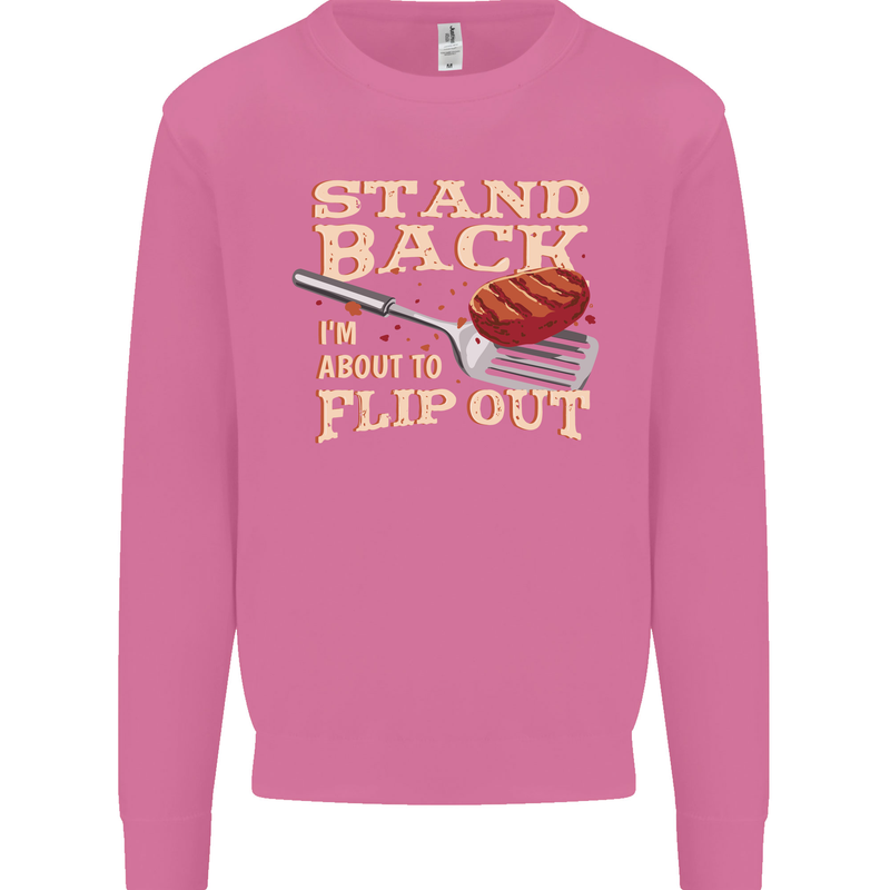 Flip Out Funny BBQ Grill Mens Sweatshirt Jumper Azalea