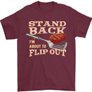 Flip Out Funny BBQ Grill Mens T-Shirt 100% Cotton Maroon