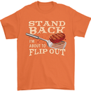 Flip Out Funny BBQ Grill Mens T-Shirt 100% Cotton Orange