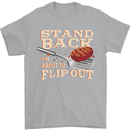 Flip Out Funny BBQ Grill Mens T-Shirt 100% Cotton Sports Grey