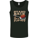 Flip Out Funny BBQ Grill Mens Vest Tank Top Black