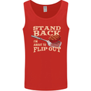 Flip Out Funny BBQ Grill Mens Vest Tank Top Red
