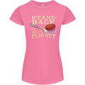 Flip Out Funny BBQ Grill Womens Petite Cut T-Shirt Azalea