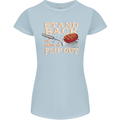 Flip Out Funny BBQ Grill Womens Petite Cut T-Shirt Light Blue