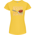 Flip Out Funny BBQ Grill Womens Petite Cut T-Shirt Yellow