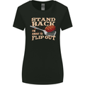 Flip Out Funny BBQ Grill Womens Wider Cut T-Shirt Black