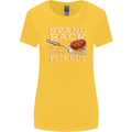 Flip Out Funny BBQ Grill Womens Wider Cut T-Shirt Yellow