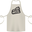 Flipping Awesome Funny BBQ Chef Fathers Day Cotton Apron 100% Organic Natural