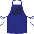 Flipping Awesome Funny BBQ Chef Fathers Day Cotton Apron 100% Organic Royal Blue