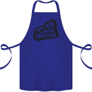 Flipping Awesome Funny BBQ Chef Fathers Day Cotton Apron 100% Organic Royal Blue