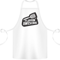 Flipping Awesome Funny BBQ Chef Fathers Day Cotton Apron 100% Organic White