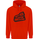 Flipping Awesome Funny BBQ Chef Fathers Day Mens 80% Cotton Hoodie Bright Red