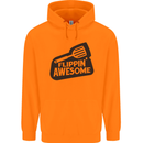 Flipping Awesome Funny BBQ Chef Fathers Day Mens 80% Cotton Hoodie Orange