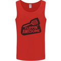 Flipping Awesome Funny BBQ Chef Fathers Day Mens Vest Tank Top Red