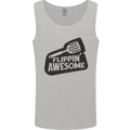 Flipping Awesome Funny BBQ Chef Fathers Day Mens Vest Tank Top Sports Grey