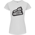 Flipping Awesome Funny BBQ Chef Fathers Day Womens Petite Cut T-Shirt White