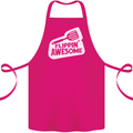 Flipping Awesome Funny Chef BBQ Fathers Day Cotton Apron 100% Organic Pink