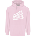 Flipping Awesome Funny Chef BBQ Fathers Day Mens 80% Cotton Hoodie Light Pink