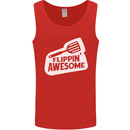Flipping Awesome Funny Chef BBQ Fathers Day Mens Vest Tank Top Red