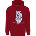 Floating Polar Bear Climate Change Environment Childrens Kids Hoodie Red