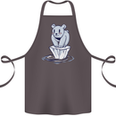 Floating Polar Bear Climate Change Environment Cotton Apron 100% Organic Dark Grey