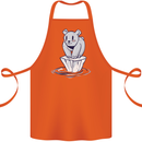 Floating Polar Bear Climate Change Environment Cotton Apron 100% Organic Orange