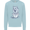 Floating Polar Bear Climate Change Environment Kids Sweatshirt Jumper Light Blue