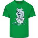 Floating Polar Bear Climate Change Environment Kids T-Shirt Childrens Irish Green