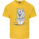 Floating Polar Bear Climate Change Environment Kids T-Shirt Childrens Yellow