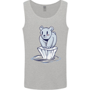 Floating Polar Bear Climate Change Environment Mens Vest Tank Top Sports Grey