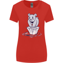 Floating Polar Bear Climate Change Environment Womens Wider Cut T-Shirt Red