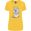 Floating Polar Bear Climate Change Environment Womens Wider Cut T-Shirt Yellow