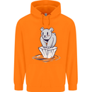 Floating Polar Bear Environment Climate Change Childrens Kids Hoodie Orange