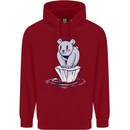Floating Polar Bear Environment Climate Change Childrens Kids Hoodie Red