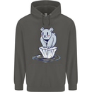 Floating Polar Bear Environment Climate Change Childrens Kids Hoodie Storm Grey