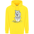 Floating Polar Bear Environment Climate Change Childrens Kids Hoodie Yellow