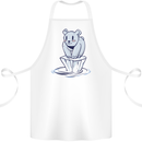 Floating Polar Bear Environment Climate Change Cotton Apron 100% Organic White