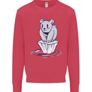 Floating Polar Bear Environment Climate Change Kids Sweatshirt Jumper Heliconia