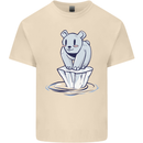 Floating Polar Bear Environment Climate Change Mens Cotton T-Shirt Tee Top Natural
