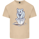 Floating Polar Bear Environment Climate Change Mens Cotton T-Shirt Tee Top Sand