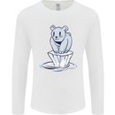 Floating Polar Bear Environment Climate Change Mens Long Sleeve T-Shirt White