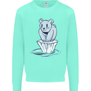 Floating Polar Bear Environment Climate Change Mens Sweatshirt Jumper Peppermint