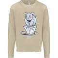 Floating Polar Bear Environment Climate Change Mens Sweatshirt Jumper Sand